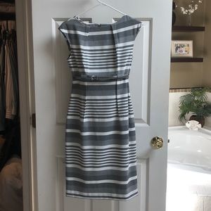EUC Like New Gray Striped Calvin Klein Dress